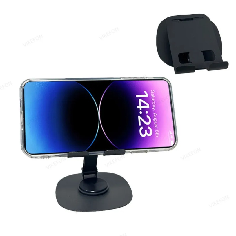Phone Stand Aluminum - Universal 360 ° Rotierender Desktop-Telefonständer, faltbare