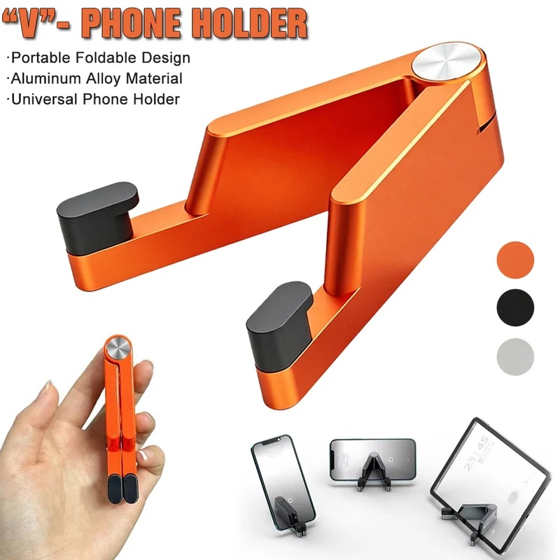 Phone Stand Aluminum - Tragbarer Universeller Aluminium-Handyhalter in Mini-Größe, Faltbare