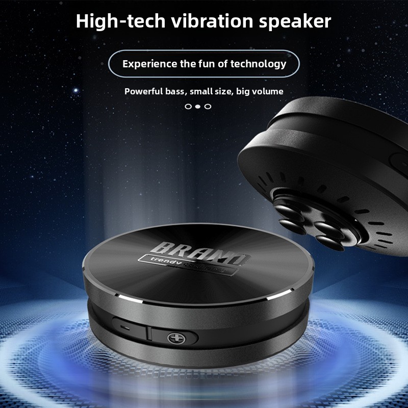 Tech Accessories Kit - Knochenleitungs-Bluetooth-Lautsprecher TM001 Metallgehäuse mit Saugnapf Black