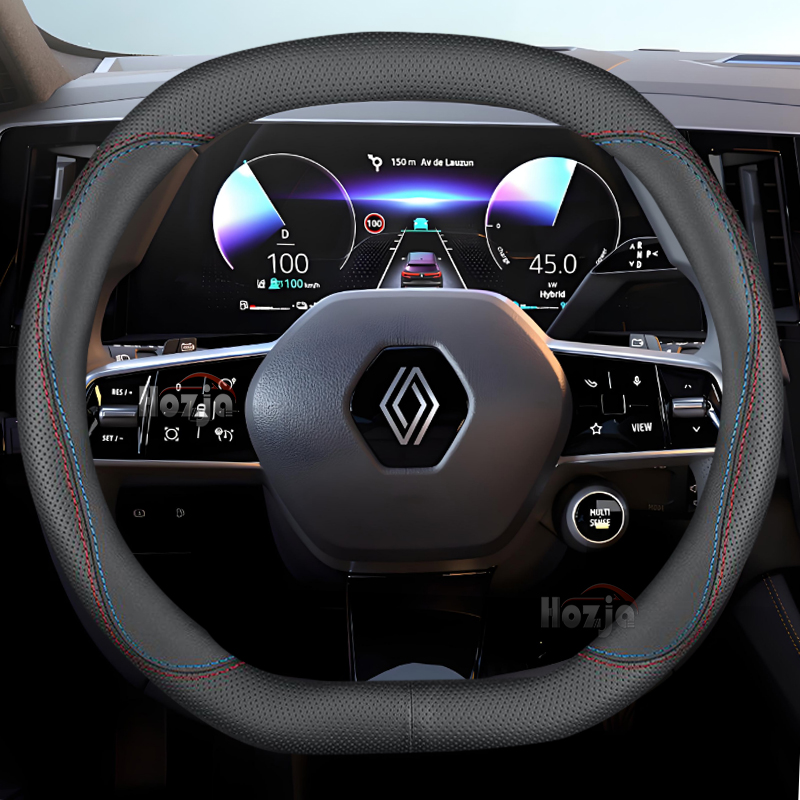 Tech Accessories Hub - Leder-Auto-Lenkradbezug für Renault Megane R5 Megane