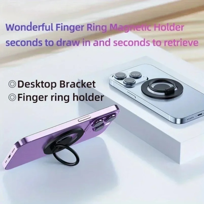 Phone Stand Aluminum - Doppelseitiger Magnetischer Handyständer 360° ° Drehbarer