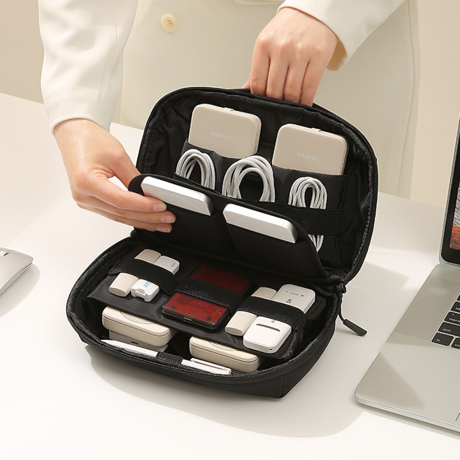 Tech Accessories Storage - Tragbare Reise-Kabelorganizer Elektronik-Aufbewahrungstasche für Kabel Ladegeräte