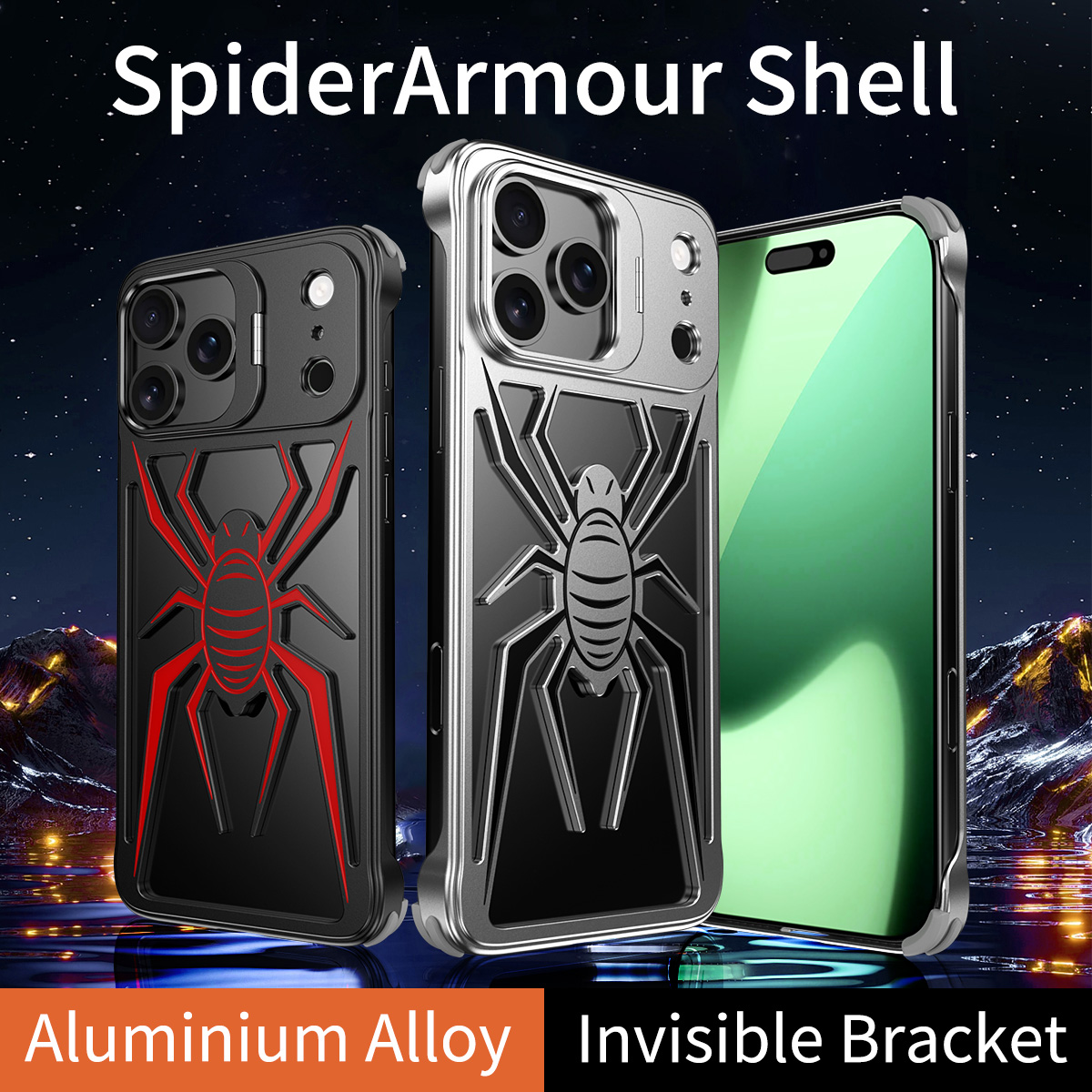 Luxuriöse Spider Armor Metall- – Phone Stand Aluminum Bewertung und Preis